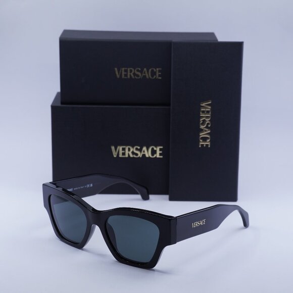 Versace VE4492U GB1/87 Square Sunglasses – Black/Dark Grey - Picture 1 of 8
